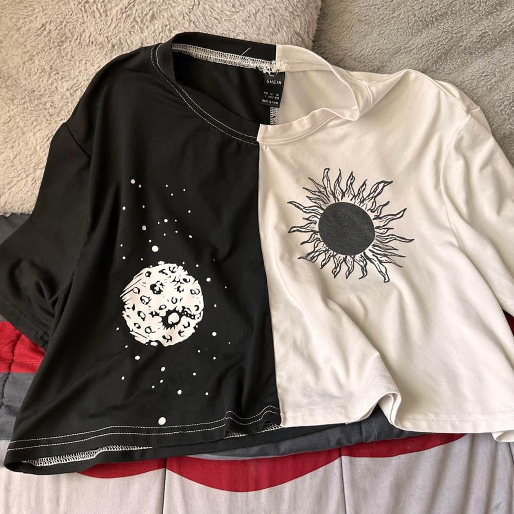 Black and white crop top